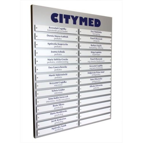 Tablica informacyjna Citymed